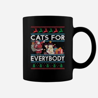 Cats For Everybody Christmas Cute Cat Lover Ugly Coffee Mug | Crazezy DE