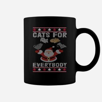 Cats For Everybody Christmas Ugly Sweater Funny Cat Lover Sweatshirt Coffee Mug | Crazezy CA