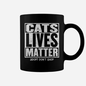 Cats Lives Matter Adopt Kitten Shelter Adoption Rescue Cat Coffee Mug | Crazezy