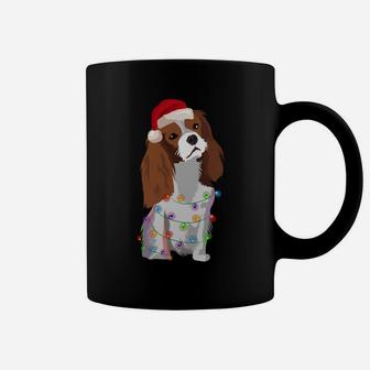 Cavalier King Charles Spaniel Christmas Lights Xmas Dog Sweatshirt Coffee Mug | Crazezy