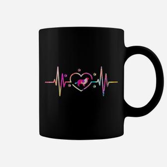 Cavalier King Charles Spaniel Mom Dad Tie Dye Heartbeat Dog Coffee Mug | Crazezy