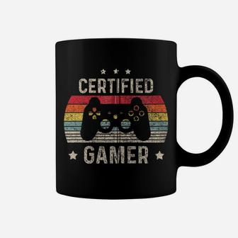 Certified Gamer Retro Funny Video Games Gaming Gifts Zip Hoodie Coffee Mug | Crazezy CA
