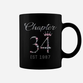 Chapter 34 Est 1987 34Th Birthday Tee Gift For Womens Coffee Mug | Crazezy
