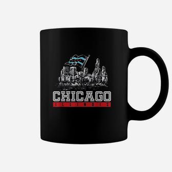 Chicago Skyline City Flag Coffee Mug | Crazezy UK