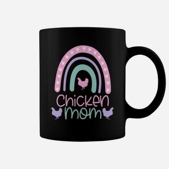 Chicken Mom Boho Rainbow Chicken Farmer Owner Funny Gift Coffee Mug | Crazezy