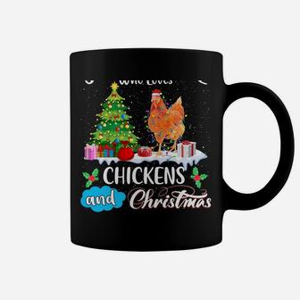 Chicken Santa Christmas Pajamas Funny Xmas Just A Girl Loves Sweatshirt Coffee Mug | Crazezy CA