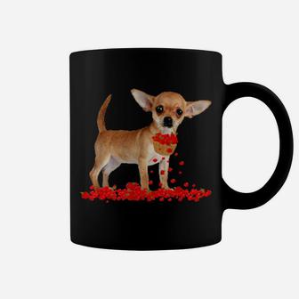 Chihuahua Valentine's Day Dog Dad Dog Mom Flowers Coffee Mug - Monsterry UK