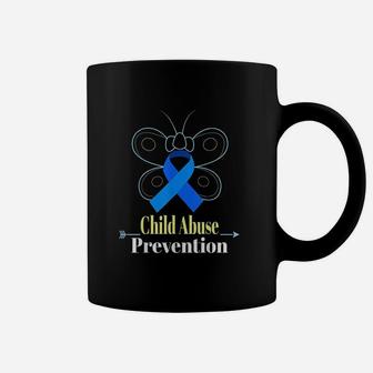 Child Awareness Butterfly Blue Ribbon Coffee Mug | Crazezy