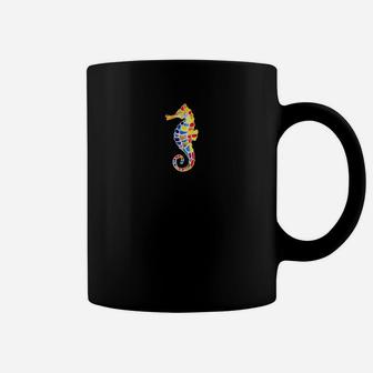 Childs Seahorse Art Pastel Colored For Beach And Ocean Coffee Mug - Thegiftio UK