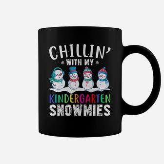 Chillin With My Kindergarten Snowmies Funny Xmas Snowman Coffee Mug | Crazezy