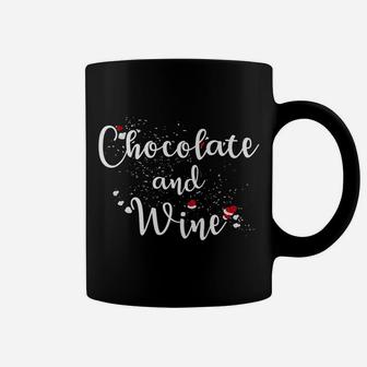 Chocolate And Wine Chocolate Lovers Wine Drinkers Coffee Mug - Thegiftio UK