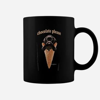 Chocolate Lab Puppy Ice Cream Cone Coffee Mug | Crazezy UK