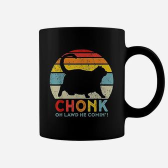 Chonk Cat Oh Lawd He Comin Cat Meme Funny Fat Cat Coffee Mug | Crazezy
