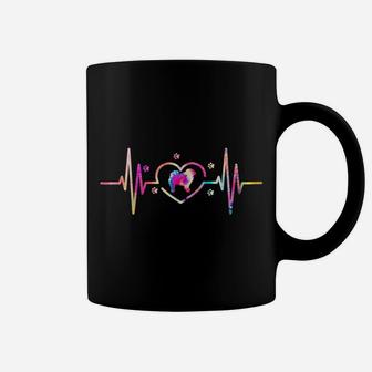 Chow Chow Mom Dad Tie Dye Heartbeat Dog Lover Coffee Mug | Crazezy UK