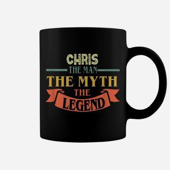 Chris The Man The Myth The Legend Custom Name Tee Coffee Mug | Crazezy DE