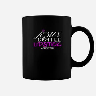 Christian For Women Jesus Coffee Lipstick Addicted Coffee Mug - Thegiftio UK