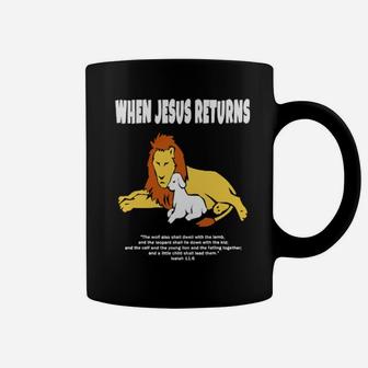 Christian Jesus Christ Lion Lamb Glorious Rest John 316 God Coffee Mug - Monsterry UK