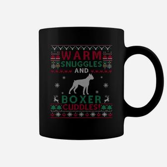 Christmas Boxer Dog Ugly Sweater Style Sweatshirt Coffee Mug | Crazezy DE