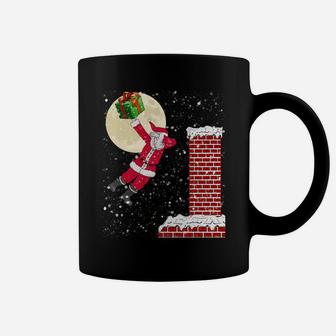 Christmas Chimney Dunk Basketball Gift Dabbing Santa Sweatshirt Coffee Mug | Crazezy