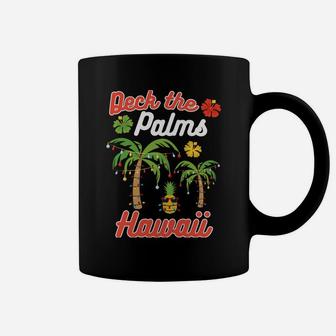Christmas Deck The Palms Hawaii Pineapple Design Sweatshirt Coffee Mug | Crazezy
