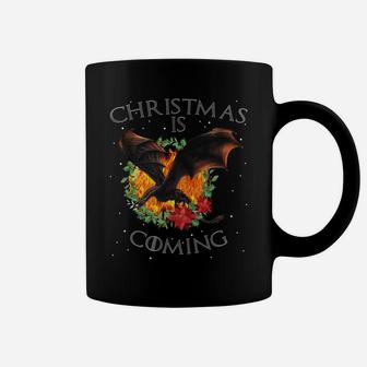 Christmas Dragons And Fire Cool Snow Xmas Reed Fantasy Gift Coffee Mug | Crazezy