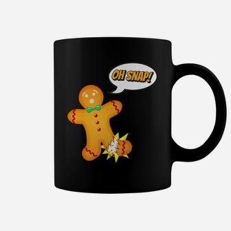 Christmas Gingerbread Man Snap Broken Leg Design Coffee Mug | Crazezy DE