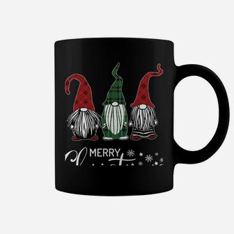 Christmas Gnomes In Plaid Hats Funny Gift Merry Xmas Graphic Coffee Mug | Crazezy