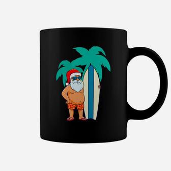 Christmas July Hawaiian Santa Surf Summer Xmas Men Kids Boys Coffee Mug | Crazezy UK
