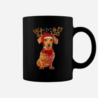Christmas Lights Dachshund Dog Lover Dog Dad Dog Mom Coffee Mug | Crazezy