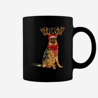 Christmas Lights German Shepherd Dog Lover Dog Dad Dog Mom Sweatshirt Coffee Mug | Crazezy