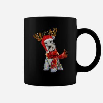 Christmas Lights Schnauzer Dog Lover Dog Dad Dog Mom Sweatshirt Coffee Mug | Crazezy CA