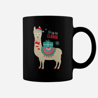 Christmas Llama Santa Hat Ugly Xmas Funny Holiday Coffee Mug | Crazezy DE