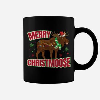 Christmas Merry Christmoose Moose Antlers Design Sweatshirt Coffee Mug | Crazezy