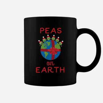 Christmas Peas On Earth World Peace Pea Design Coffee Mug | Crazezy