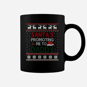 Christmas Pregnancy Announcement New Dad Gifts Ugly Sweater Sweatshirt Coffee Mug | Crazezy
