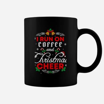 Christmas Run I Run On Coffee And Christmas Cheer Santa Coffee Mug | Crazezy