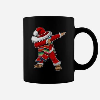 Christmas Sombrero Dabbing Mexican Serape Poncho Santa Coffee Mug | Crazezy