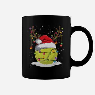 Christmas Tennis Reindeer Funny Santa Hat Xmas Kids Boy Coffee Mug | Crazezy CA