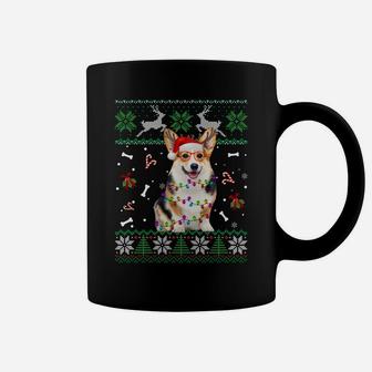 Christmas Tree Corgi Pajama Lights Dog Dad Mom Sweatshirt Coffee Mug | Crazezy