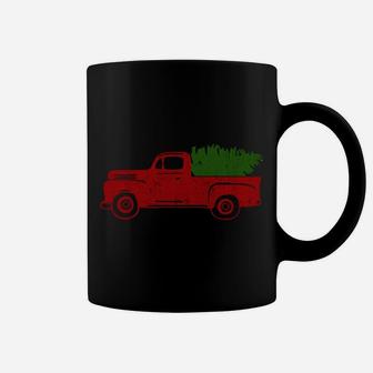 Christmas Tree Red Truck Funny Xmas Family Gift Sweatshirt Coffee Mug | Crazezy CA