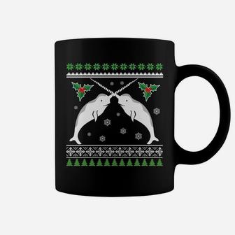 Christmas Ugly Sweater Narwhal Whale Horn Design Sweatshirt Coffee Mug | Crazezy DE