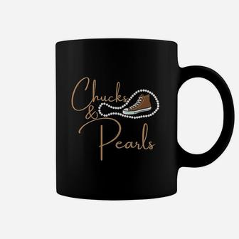 Chucks And Pearls 2021 Hbcu Melanin Queen Brown Gift Coffee Mug - Thegiftio UK