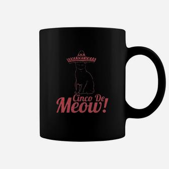 Cinco De Meow Funny Cat May 5 Mexico Sombrero Coffee Mug | Crazezy