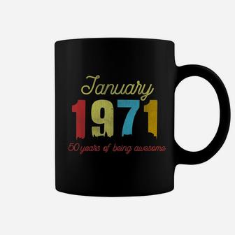 Classic January 1971 50 Years Old Retro 50Th Birthday Gift Coffee Mug | Crazezy