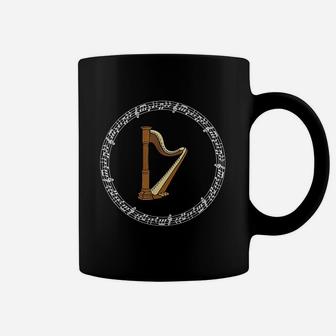 Classic Music Irish Harp Player Musical Notes Ireland Gift Coffee Mug - Thegiftio