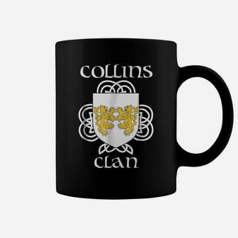 Collins Family Crest Coat Of Arms T Shirt Coffee Mug | Crazezy