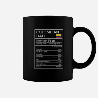 Colombian Dad Gift Funny Nutrition Facts Fathers Day Coffee Mug | Crazezy