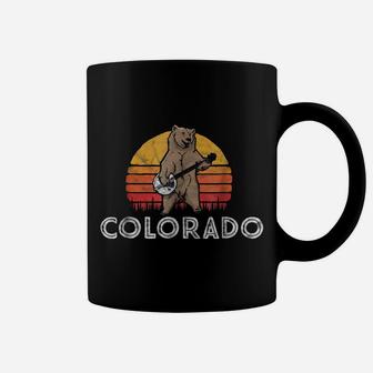 Colorado Bluegrass Banjo Bear Funny Retro Coffee Mug | Crazezy DE