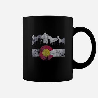 Colorado Flag Skyline Vintage Faded Home Love Vacation Coffee Mug | Crazezy DE