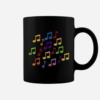Colored Music Notes Coffee Mug | Crazezy CA